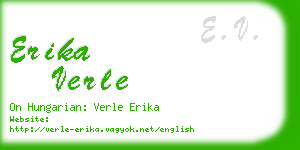 erika verle business card